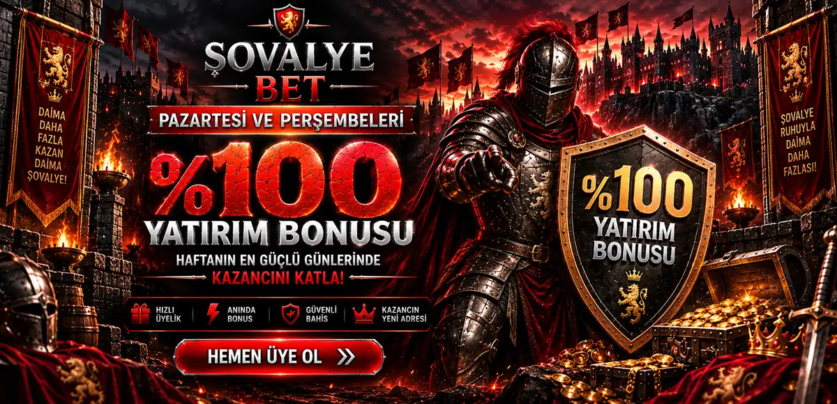 PAZARTESİ VE PERŞEMBELER %100 Yatırım Bonusu